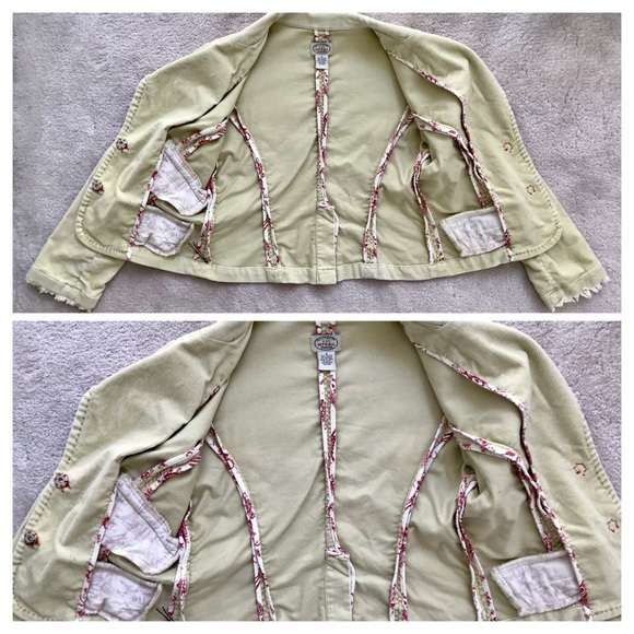 ANTHROPOLOGIE Cordoroy Blazer, Mint - Picture 6 of 8